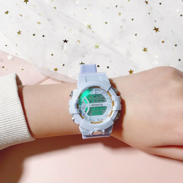 Multifunctional Silicone Electronic Watch Leisure Style Waterproof Luminous Universal