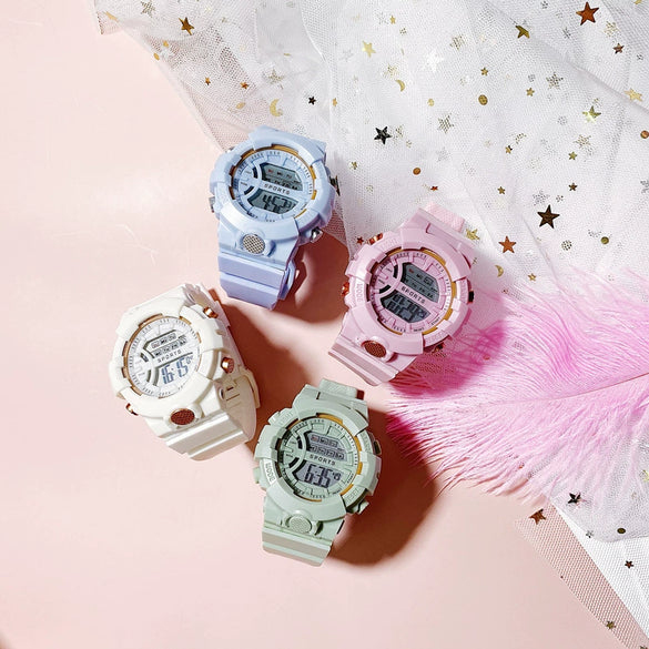 Multifunctional Silicone Electronic Watch Leisure Style Waterproof Luminous Universal