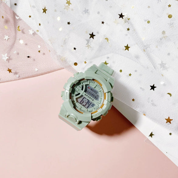 Multifunctional Silicone Electronic Watch Leisure Style Waterproof Luminous Universal