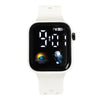 Multifunctional Sports Luminous Led Disposable Electronic Watch Plastic Case And Strap Rectangular Dial Minimalist And Sporty Style For Students