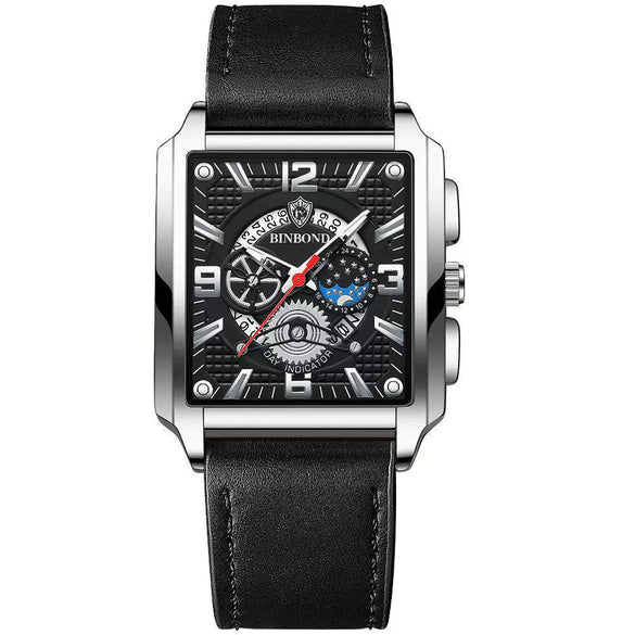Multifunctional Sports Watch Metal Stainless Steel Round Waterproof Luminous