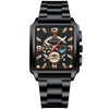 Multifunctional Sports Watch Metal Stainless Steel Round Waterproof Luminous