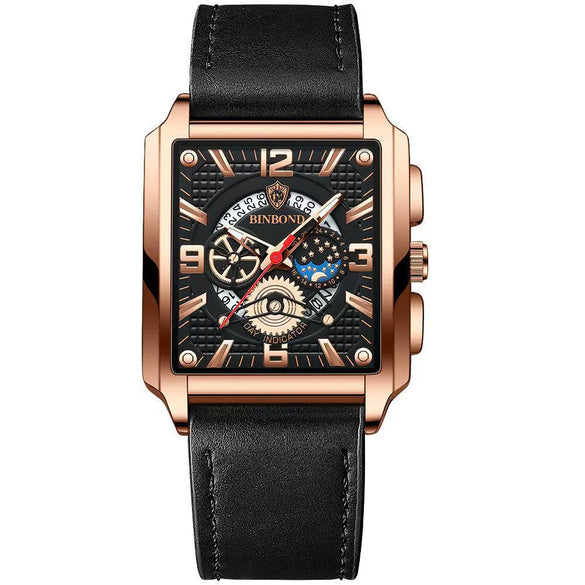 Multifunctional Sports Watch Metal Stainless Steel Round Waterproof Luminous