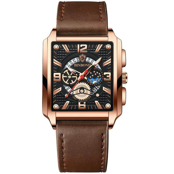 Multifunctional Sports Watch Metal Stainless Steel Round Waterproof Luminous