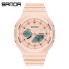 Multifunctional Sports Waterproof Electronic Watch Tpu Strap Abs Case Mineral Reinforced Glass Mirror Round Dial Universal Fashion