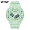 Multifunctional Sports Waterproof Electronic Watch Tpu Strap Abs Case Mineral Reinforced Glass Mirror Round Dial Universal Fashion