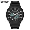 Multifunctional Sports Waterproof Electronic Watch Tpu Strap Abs Case Mineral Reinforced Glass Mirror Round Dial Universal Fashion