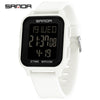 Multifunctional Square Electronic Watch For Junior High School Students Acrylic Mirror Tpu Strap Abs Case