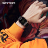 Multifunctional Square Electronic Watch For Junior High School Students Acrylic Mirror Tpu Strap Abs Case
