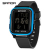 Multifunctional Square Electronic Watch For Junior High School Students Acrylic Mirror Tpu Strap Abs Case