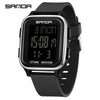 Multifunctional Square Electronic Watch For Junior High School Students Acrylic Mirror Tpu Strap Abs Case