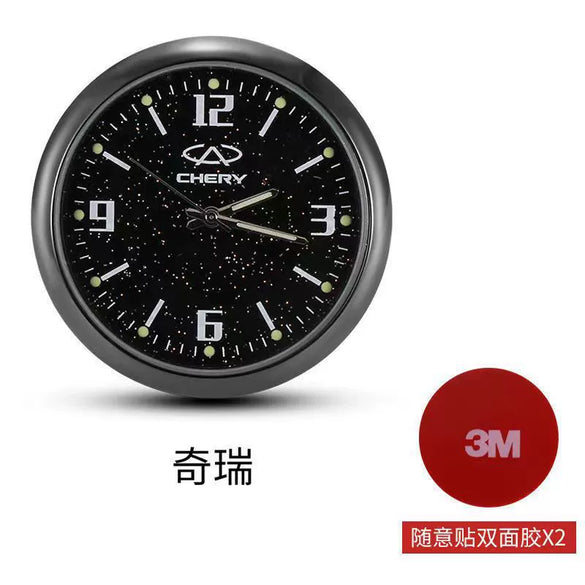 Multifunctional Starry Sky Alloy Car Dashboard Luminous Quartz Clock