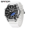 Multifunctional Transparent Fashion Sports Watch Tpu Strap Abs Case Acrylic Mirror Round Dial