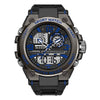 Multifunctional Waterproof Electronic Sports Watch Rubber Strap Metal Case Round Dial