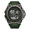 Multifunctional Waterproof Electronic Sports Watch Rubber Strap Metal Case Round Dial