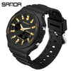 Multifunctional Waterproof Electronic Watch For Senior High School Students Abs Case Tpu Strap Acrylic Mirror Round Dial