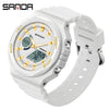 Multifunctional Waterproof Electronic Watch For Senior High School Students Abs Case Tpu Strap Acrylic Mirror Round Dial
