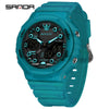 Multifunctional Waterproof Electronic Watch For Senior High School Students Abs Case Tpu Strap Acrylic Mirror Round Dial