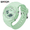 Multifunctional Waterproof Electronic Watch For Senior High School Students Abs Case Tpu Strap Acrylic Mirror Round Dial