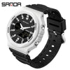 Multifunctional Waterproof Electronic Watch For Senior High School Students Abs Case Tpu Strap Acrylic Mirror Round Dial