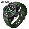 Multifunctional Waterproof Electronic Watch Round Dial Zinc Alloyabs Case Tpu Strap Chic Style For Students