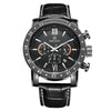 Multifunctional Waterproof Luminous Quartz Men's Watch Alloy Case Stainless Steel Strap Mineral Strengthened Glass Mirror Round Dial