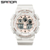 Multifunctional Waterproof Sports Watch Resin Case Plastic Strap Round Dial For Students Fashion Style