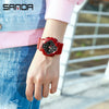 Multifunctional Waterproof Sports Watch Resin Case Plastic Strap Round Dial For Students Fashion Style