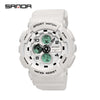 Multifunctional Waterproof Sports Watch Resin Case Plastic Strap Round Dial For Students Fashion Style