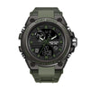 Multifunctional Waterproof Sports Watch Silicone Strap Metal Case Plastic Mirror Round Dial