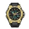 Multifunctional Waterproof Sports Watch Silicone Strap Metal Case Round Dial