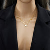 Multilayer Geometric Butterfly Titanium Steel Necklace With Electroplating For Unisex Elegant Light Luxury Niche Design