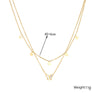 Multilayer Geometric Butterfly Titanium Steel Necklace With Electroplating For Unisex Elegant Light Luxury Niche Design