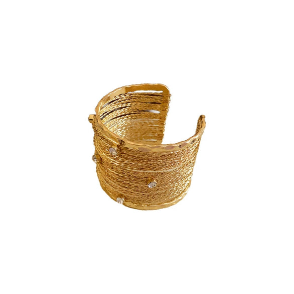 Multilayer Hollow Winding Alloy Bracelet With Highend And Geometric Style Electroplated For Women