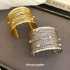 Multilayer Hollow Winding Alloy Bracelet With Highend And Geometric Style Electroplated For Women