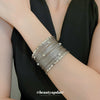 Multilayer Hollow Winding Alloy Bracelet With Highend And Geometric Style Electroplated For Women