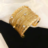 Multilayer Hollow Winding Alloy Bracelet With Highend And Geometric Style Electroplated For Women