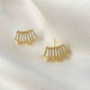 Multilayer Metal Alloy Ear Ring For Women With Electroplating Treatment Elegant Light Luxury Highend Sense