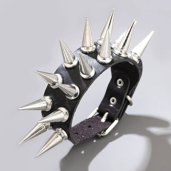 Multilayer Punk Style Chain Bracelet Alloy Geometric Inlay Jewelry Accessories Unisex