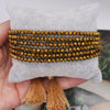 Multilayer Round Handmade Beaded Bracelet With Tassel Glass Glaze Geometric Personality Style Unisex