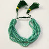 Multilayer Round Handmade Beaded Bracelet With Tassel Glass Glaze Geometric Personality Style Unisex