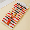 Multilayer Stacked Bracelet Polymer Clay Handmade With Thanksgiving Elements Like Turkey Maple Leaf And Styling Of Letters Numbers Text