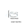 Multilayer Titanium Steel Open Ring With Geometric Style Star Heart Shape Flower Leaves Letters Numbers Text Pattern Electroplated