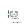 Multilayer Titanium Steel Open Ring With Geometric Style Star Heart Shape Flower Leaves Letters Numbers Text Pattern Electroplated