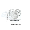 Multilayer Titanium Steel Open Ring With Geometric Style Star Heart Shape Flower Leaves Letters Numbers Text Pattern Electroplated