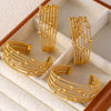 Multilayer Twist String Steel Ball Titanium Steel Bracelet 18K Gold Plated