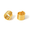 Multilayer Winding Wide Ring Light Luxury Texturized Stainless Steel 18K Gold Plated Geometric Ring For Women