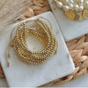 Multilayered Bracelet Goldplated Colorpreserving Copper Beads Handwoven Geometric Jewelry For Women