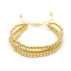 Multilayered Bracelet Goldplated Colorpreserving Copper Beads Handwoven Geometric Jewelry For Women