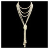 Multilayered Imitation Pearl Necklace Retro Style With Pearlescent Treatment Snake Bone Chain Pendant